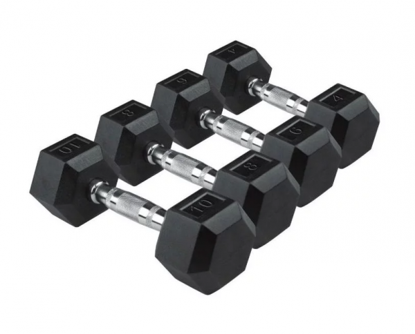 Гексагональные обрезиненные гантели UltraGym UG1013 (Ряд от 27,5 до 40 кг)