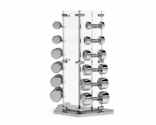 Стойка с гантелями 2,5-25 кг Salusia GLASS-G02